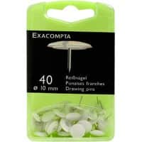 Exacompta Reißnägel PS (Polystyrol) 10 mm Weiß 40 Stück