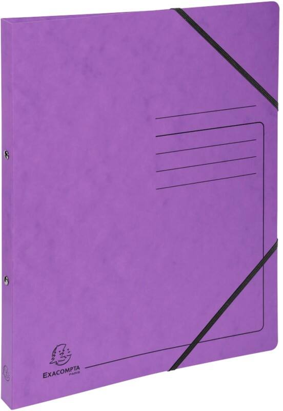 Exacompta Genuine Premium Pressspankarton 15 mm Ringbuch Pressspankarton DIN A4 2 Ringe Violett 542558E 10 Stück
