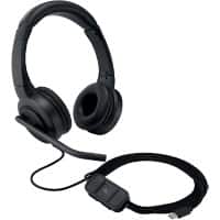 Kensington H1000 Kopfhörer K83450WW Verkabelt On-Ear 1,8 m USB-C-Kabel Noise-Cancelling Mikrofon Schwarz