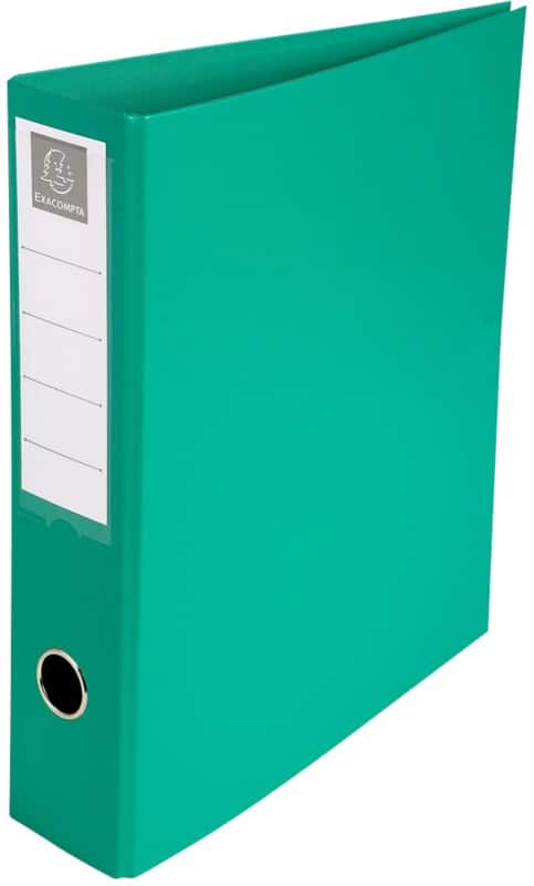 Exacompta 50 mm Ringbuch Pappkarton PU (Polyurethan), PVC (Polyvinylchlorid) überzogen DIN A4+ 4 Ringe Grün 51743E 10 Stück