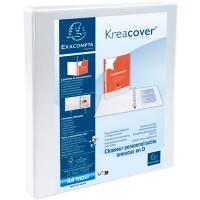 Exacompta KreaCover 16 mm Ringbuch PP (Polypropylen) DIN A4+ 2 Ringe Weiß 54940E 10 Stück