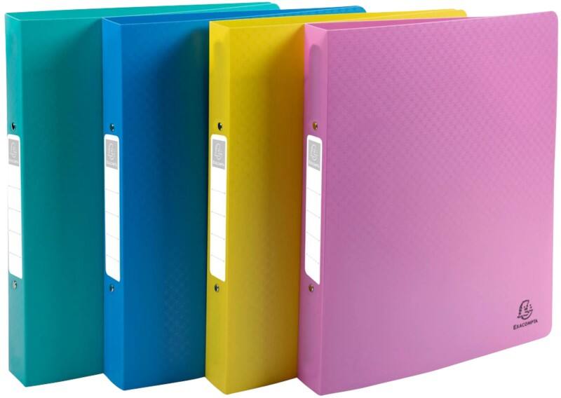 Exacompta Forever Young 30 mm Ringbuch Recyceltes PP (Polypropylen) DIN A4+ 2 Ringe Farbig sortiert 54790E 12 Stück