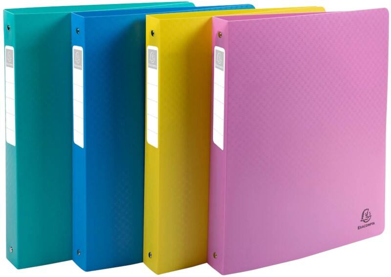 Exacompta Forever Young 30 mm Ringbuch Recyceltes PP (Polypropylen) DIN A4+ 4 Ringe Farbig sortiert 51790E 12 Stück