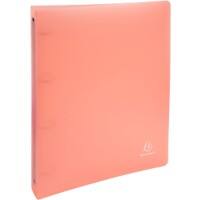 Exacompta Chromaline Pastel 30 mm Ringbuch PP (Polypropylen) DIN A4+ 4 Ringe Koralle 51977E 15 Stück