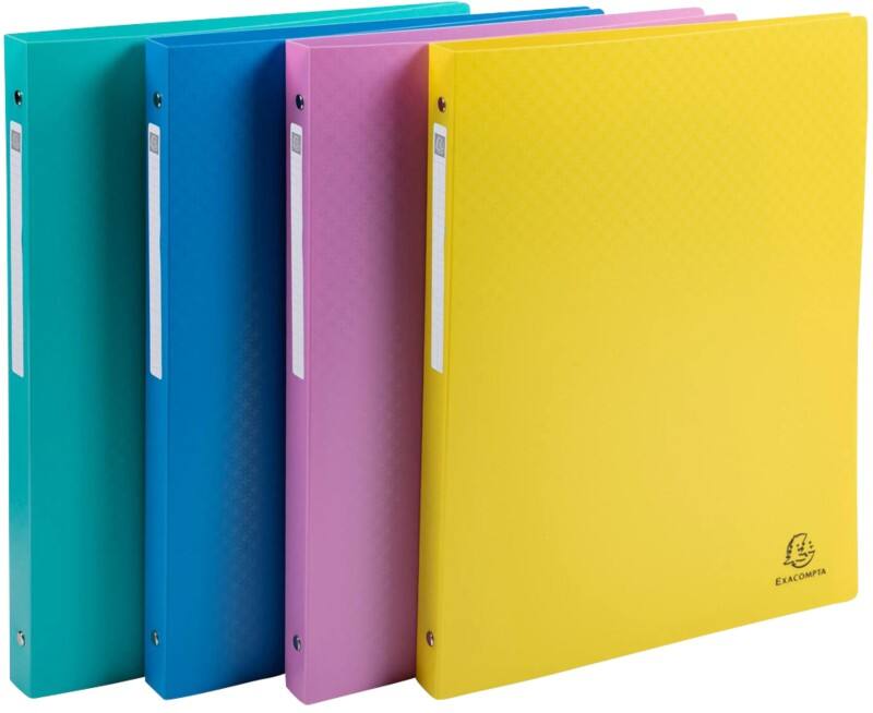 Exacompta Forever Young 15 mm Ringbuch Recyceltes PP (Polypropylen) DIN A4 4 Ringe Farbig sortiert 51190E 20 Stück