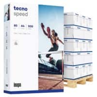 tecno Speed DIN A4 Druckerpapier Weiß 80 g/m² Matt 0 Löcher 240 Pack à 500 Blatt