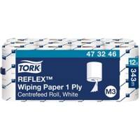Tork Reflex Advanced  Wischtücher M3 Weiß 1-lagig 473246 12 Rollen à 343 Blatt