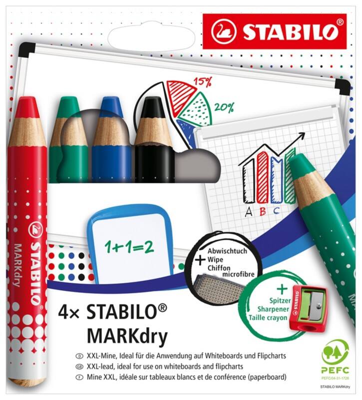 STABILO MARKdry Whiteboard-Marker Set, 5 Farben, B