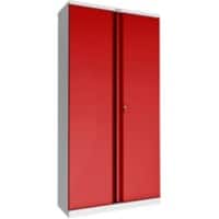 Phoenix SC Schrank Stahl 4 Fachböden abschließbar 1.000 x 500 x 1.900 mm Grau, Rot