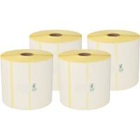 Zebra Kompatible Thermodirekt-Etiketten 102mm x 76mm, 880191-076D ERP00000346 Schwarz auf Weiß 102 x 76 mm