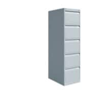 Bisley Metall-Hängeregistraturschrank 5 Schubladen 413 x 622 x 1.511 mm Hellgrau