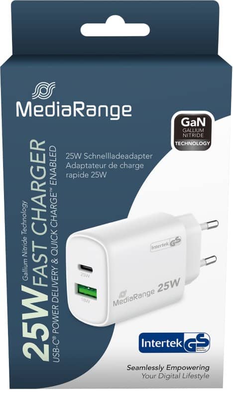 MediaRange Adapter 25 W 2 Weiß MRMA112-2  
