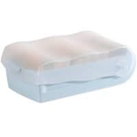 HAN Croco Karteikasten DIN A8 PP (Polypropylen) Pastellblau Set 1 Box + 100 Karten