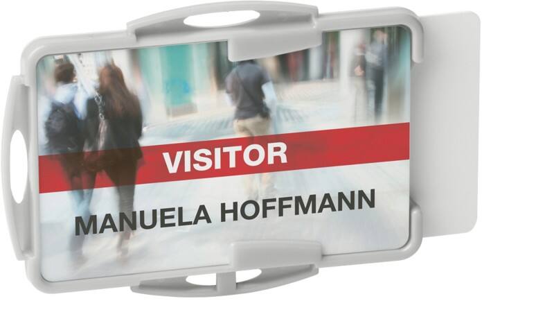 DURABLE Double Kartenhalter ohne Clip 9,5 x 7 cm PS (Polystyrol) 10 Stück