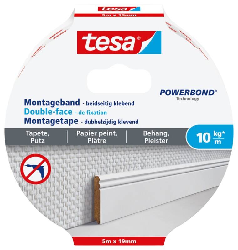 tesa Montageband tesa Powerbond 77743 Weiß 19 mm (B) x 5 m (L) PE-Schaum (Polyethylenschaum)