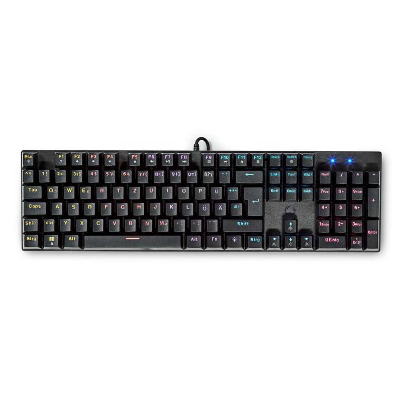 Nedis Gaming-Tastatur, kabelgebunden, QWERTZ (DE) Schwarz GKBDM110BKDE