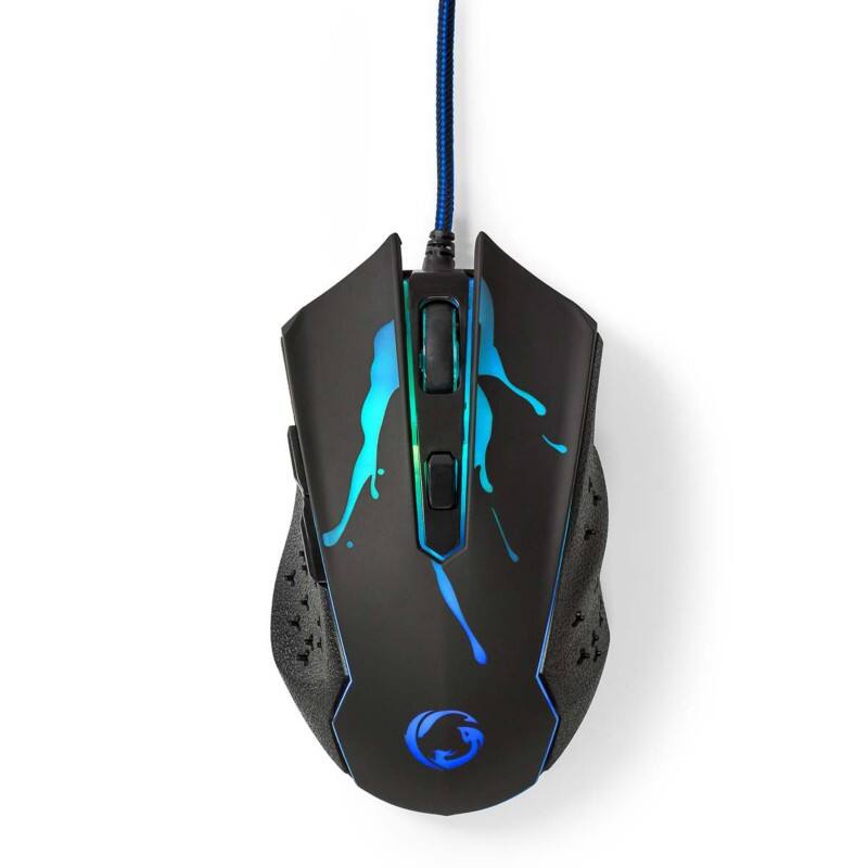 Nedis Gaming-Maus GMWD210BK Verkabelt Schwarz