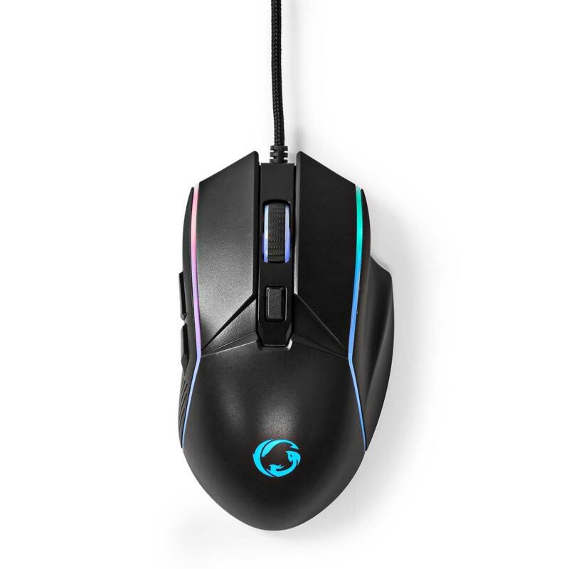 Nedis Gaming-Maus GMWD510BK Verkabelt Schwarz
