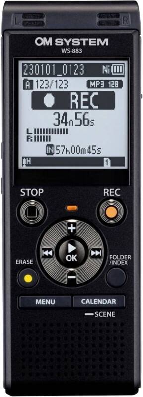 OLYMPUS Digitales Diktiergerät 8 MB WS-883 Schwarz