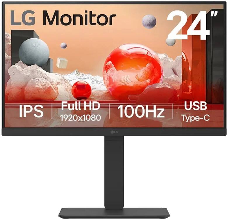 LG 60,5 cm (23,8") LED Monitor 24BA650-B.AEU Schwarz