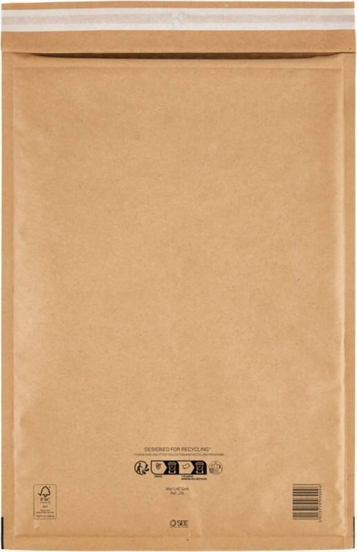 Mail Lite Luftpolster-Versandtaschen J/6 Gold Ohne Fenster Abziehstreifen 100 Stück