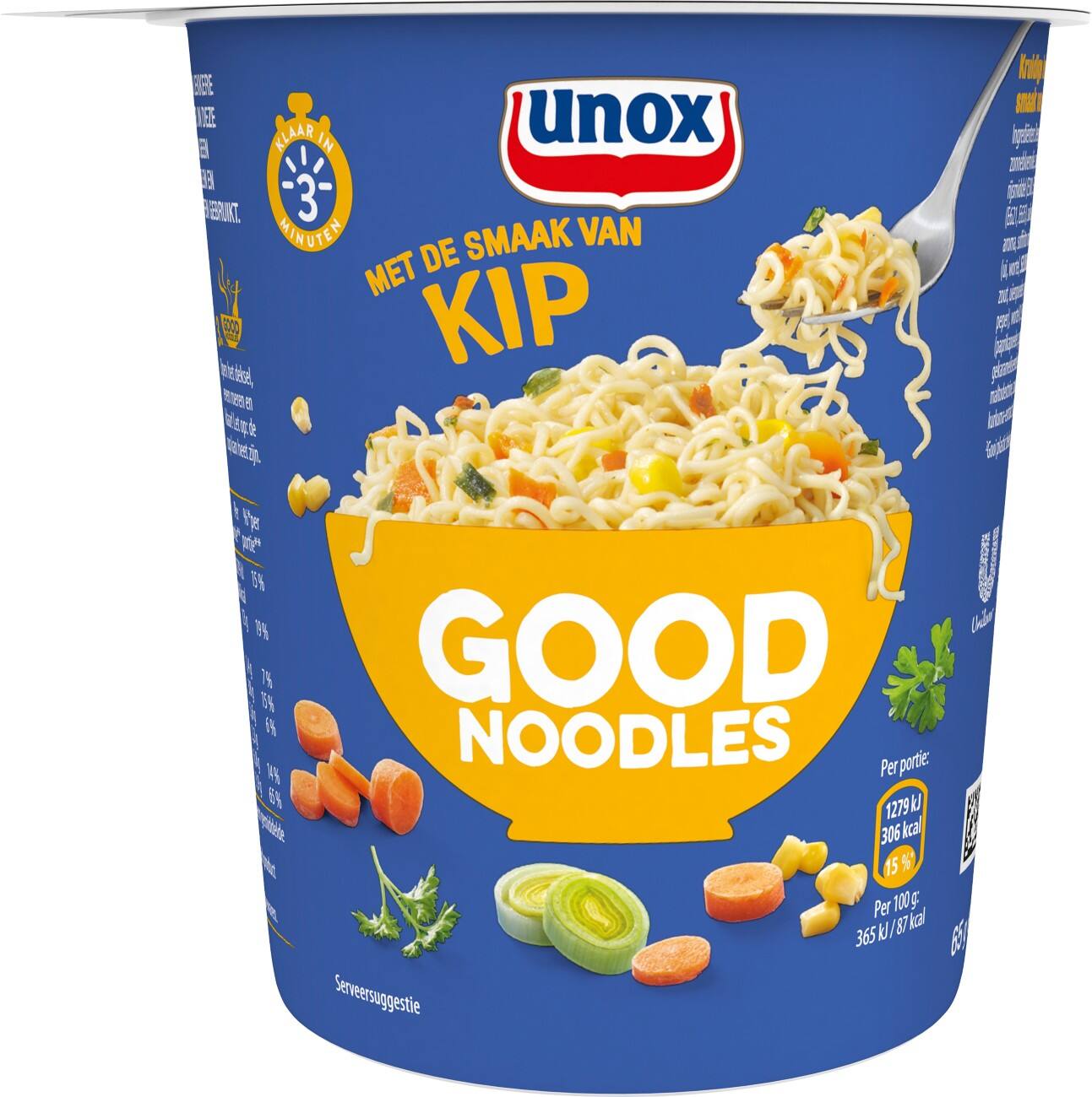 UNOX Good Noodles Cup Instant-Nudeln Hähnchen 8 Stück