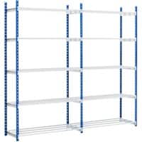 Paperflow Regal 5 Stahl 1.000 x 340 x 2.000 mm Blau