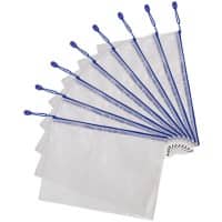 Djois Aufbewahrungstaschen DIN A4 Reißverschluss PVC (Polyvinylchlorid) Querformat 27 (B) x 34,5 (T) x 2,5 (H) cm Blau