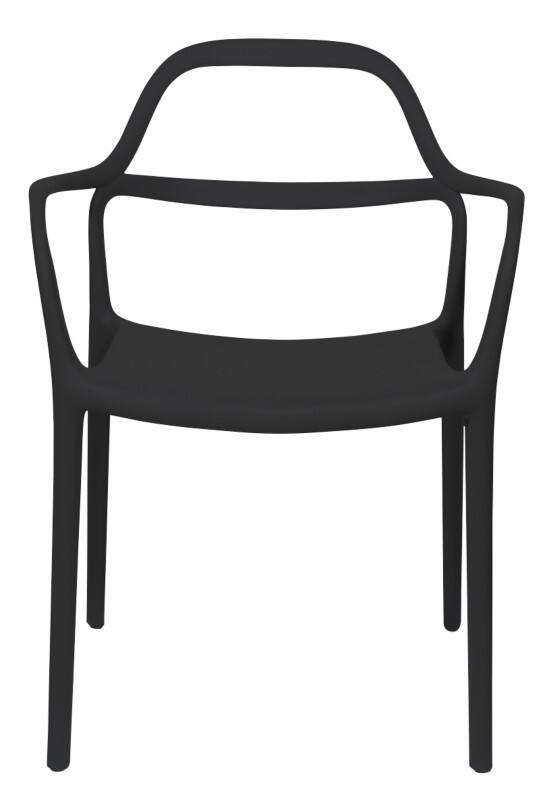 meet powered by PAPERFLOW ARTY Stuhl Verzinkter Stahl 575 x 535 x 770 mm Schwarz Outdoor 2 Stück