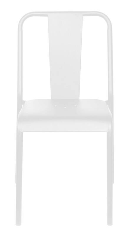 meet powered by PAPERFLOW NOVA Stuhl Verzinkter Stahl 470 x 550 x 810 mm Weiß Outdoor 2 Stück