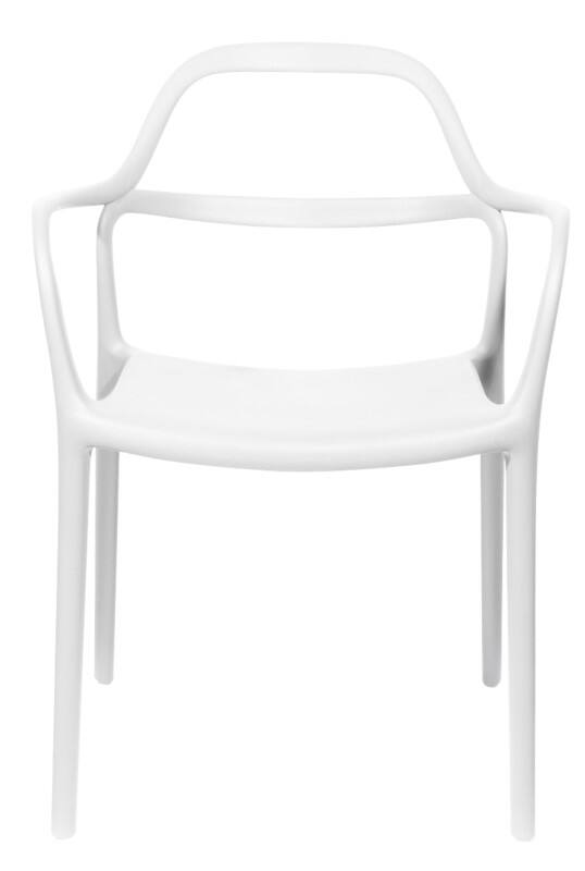 meet powered by PAPERFLOW NOVA Stuhl PP (Polypropylen) 575 x 535 x 770 mm Weiß Outdoor 2 Stück