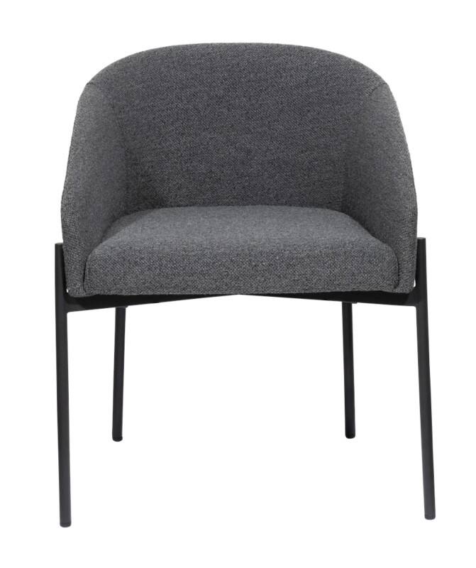 meet powered by PAPERFLOW Milo Sessel Feste Armlehne Silber 120 kg 570 x 500 x 710 mm