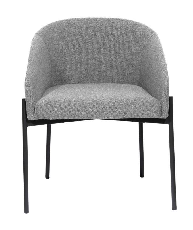 meet powered by PAPERFLOW Milo Sessel Feste Armlehne Grau 120 kg 570 x 500 x 710 mm