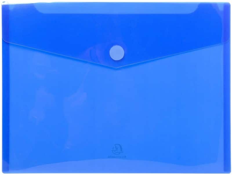 Exacompta Dokumentenmappe 56422E DIN A4 KLettverschluss PP (Polypropylen) Hoch und Quer 24,5 (B) x 33,5 (T) x 1,2 (H) cm Blau 5 Stück