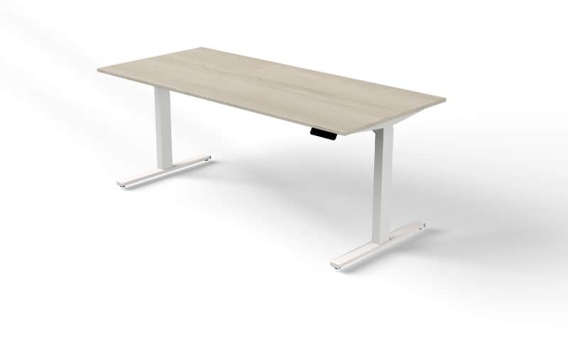 Kerkmann Move 3 Steh-Sitz-Schreibtisch Rechteckig Ahorn T-Fuß 1.800 (B) x 800 (T) x 1.200 (H) mm Holz