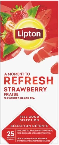 Lipton FGS Schwarzer Tee Erdbeere 25 Stück