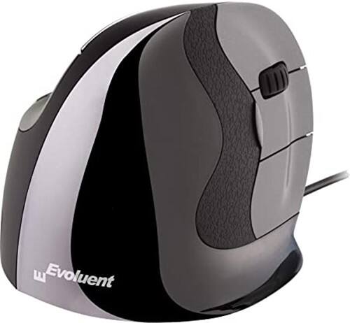 Evoluent Ergonomic VerticalMouse D VMDM Medium Kabelgebunden Schwarz, grau