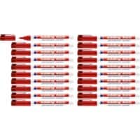 edding 400 Permanentmarker Feine Rundspitze 1 mm Rot Nachfüllbar Wasserbeständig 16 + 4 gratis