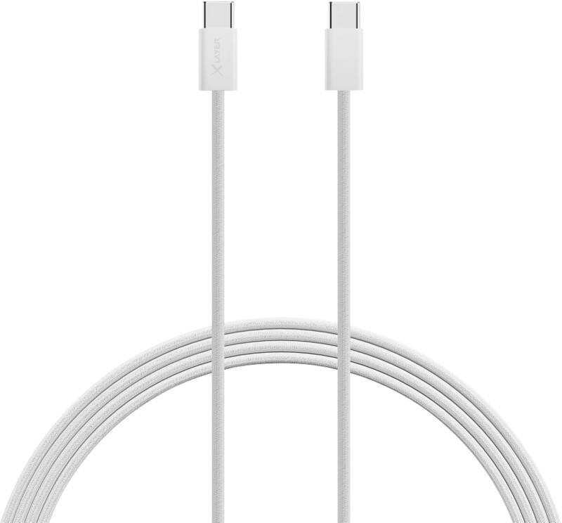 XLayer Ladekabel USB-C Male USB-C Male 2 m Weiß