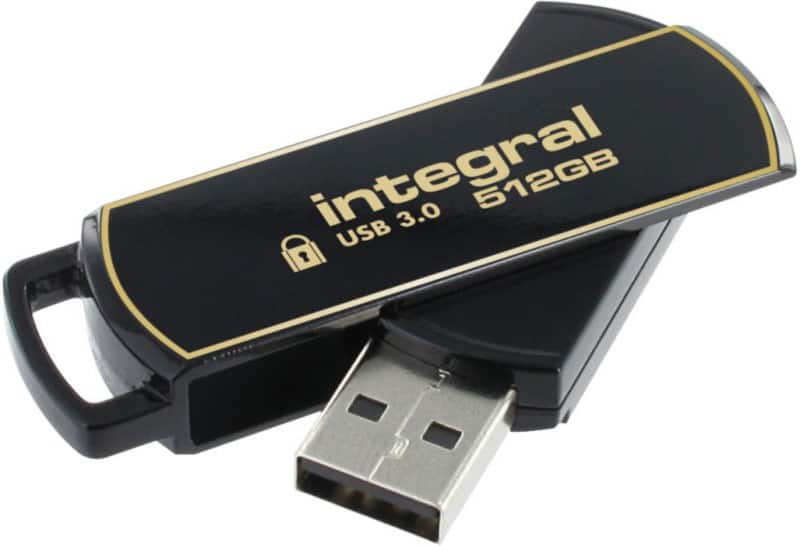 Integral USB-Stick 512 GB USB Type-A Gold, Schwarz