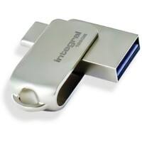 Integral USB-Stick 128 GB USB Type-A, USB Type-C Silber