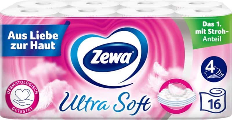 Zewa Ultra Soft Toilettenpapier 4-lagig 16 x 150 Blatt