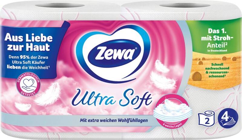 Zewa Ultra Soft Toilettenpapier 4-lagig 2 x 150 Blatt