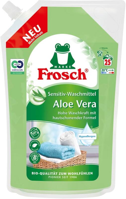 Frosch Sensitiv Waschmittel Aloe Vera 25 Waschladungen 1,5 L
