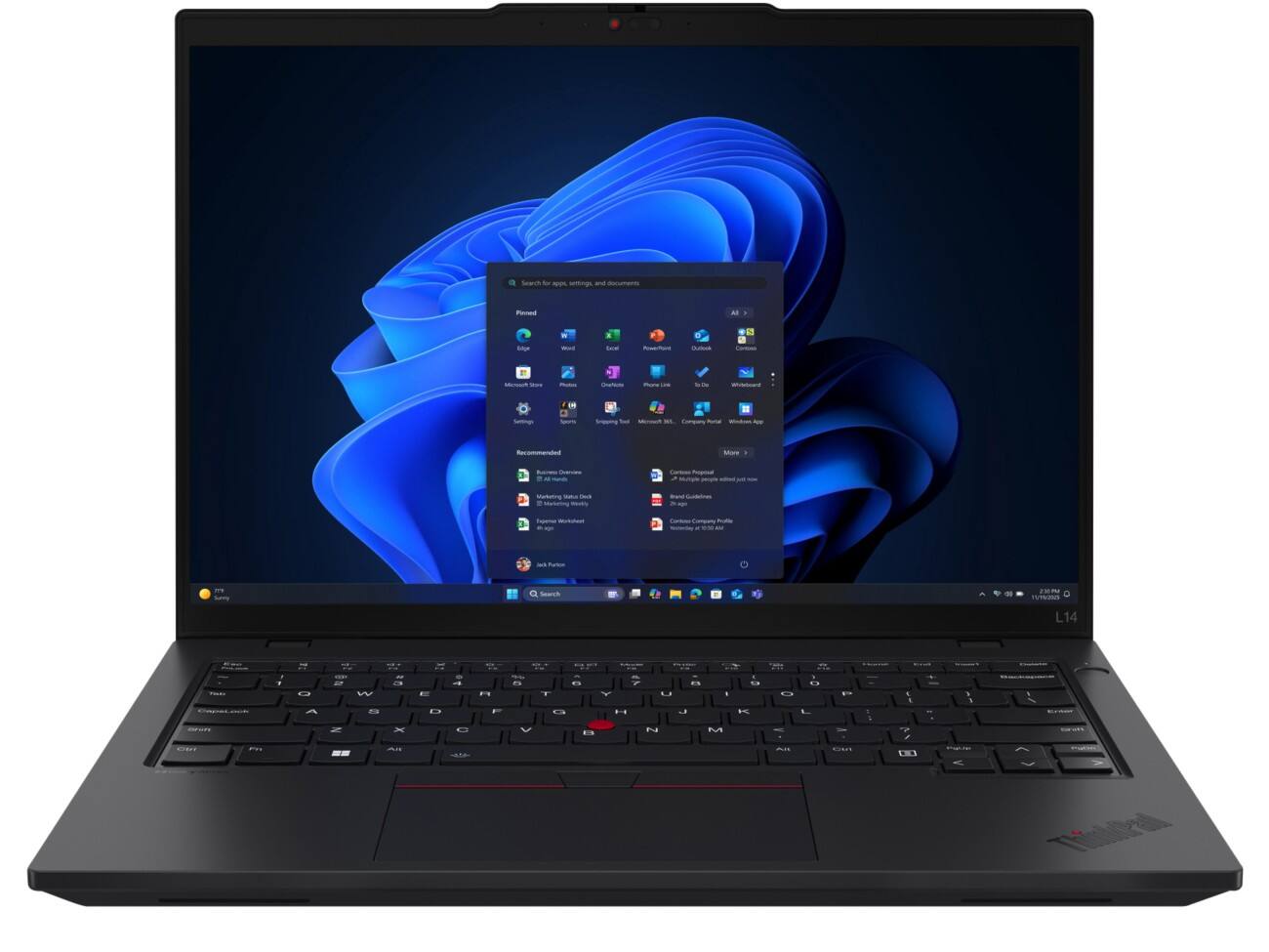 Lenovo ThinkPad L14 Gen 6 14 Zoll Laptop AMD Ryzen 5 Pro 215 32 GB 1 TB SSD-Festplatte Windows 11 Pro Schwarz