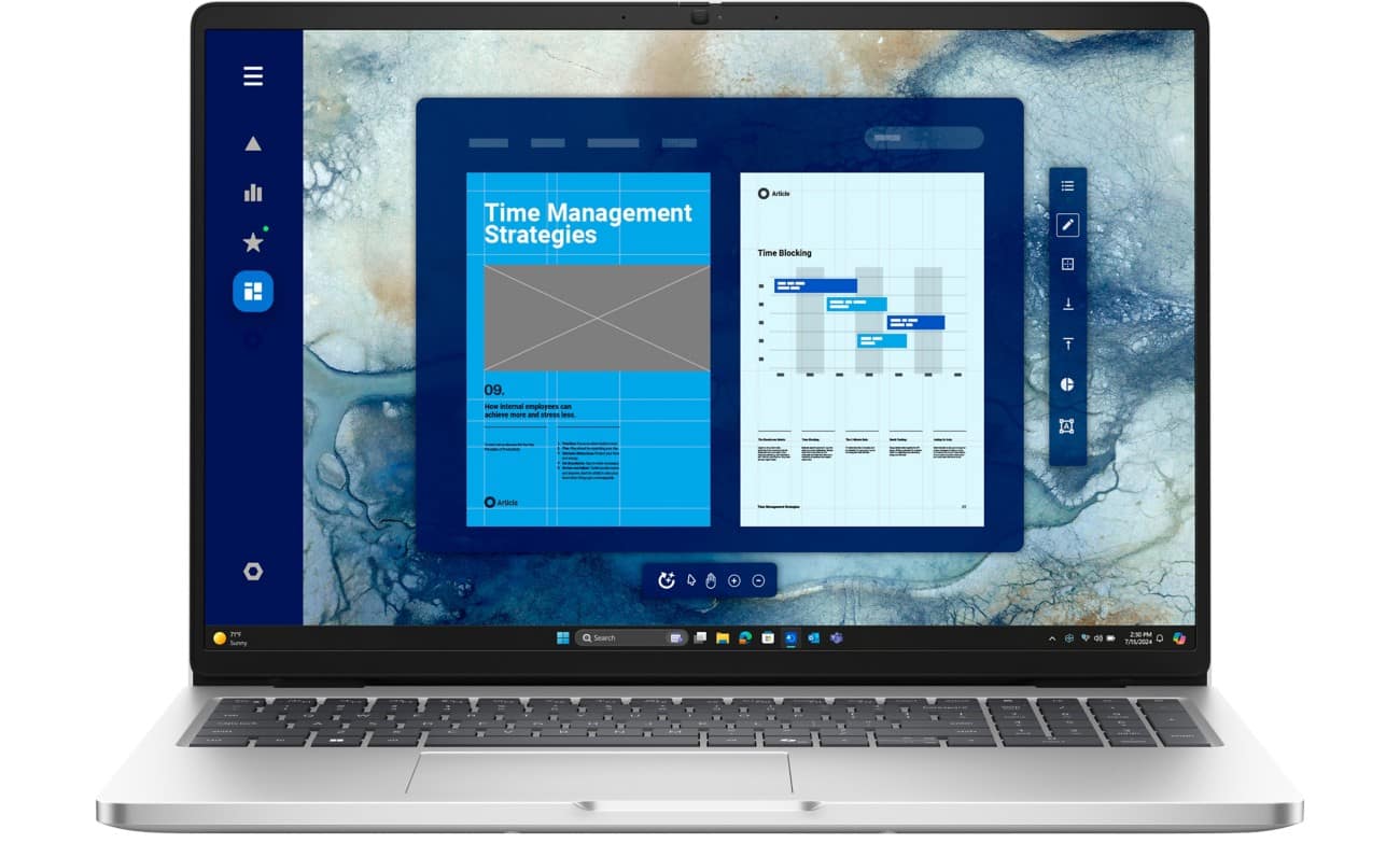 Dell Pro 16 PC16250 Intel Core Ultra 7 255U Laptop 16 Zoll Intel Core Ultra 7 16 GB 512 GB SSD-Festplatte Windows 11 Pro Silber
