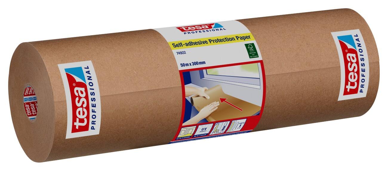 tesa PROFESSIONAL Kraftpapierband Selbstklebend 50 m x 300 mm