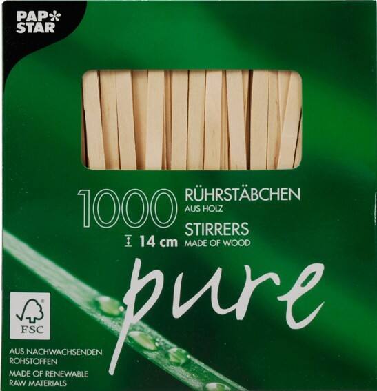 PAPSTAR Rührstäbchen Braun 1000 Stück