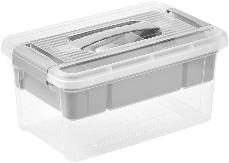 keeeper Aufbewahrungsbox Henri Polypropylen 5 L Mit Deckel Grau 29 x 14 cm