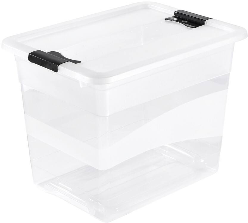 keeeper Aufbewahrungsbox Cornelia Polypropylen 24 L Mit Deckel Transparent 29,5 x 30 cm